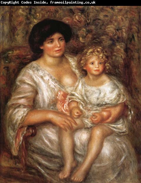 Pierre Renoir Madame Thurneysen and her Daughter